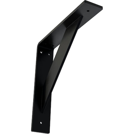 Ekena Millwork Traditional Steel Bracket, Powder Coated Black 2"W x 10"D x 10"H BKTM02X10X10TRPBL
